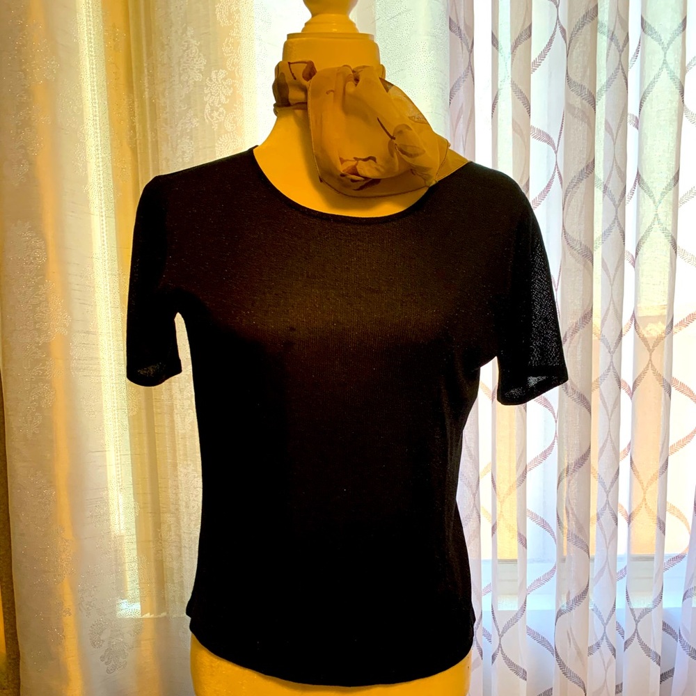 Embassy Row Gold Sparkling woven professional top